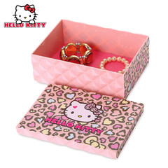 Hellokitty Princess lovely jewelry box with cover dustproof jewelry, necklace, desktop creative storage box transparent