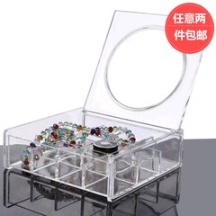 Cosmetic box with mirror, jewelry box, European palace suit, cosmetic box, transparent box 1027B