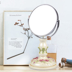 Genuine dresser, desktop manufacturer, direct makeup mirror, dressing table mirror, European style toilet mirror, resin creative package Romantic manor pink + mirror