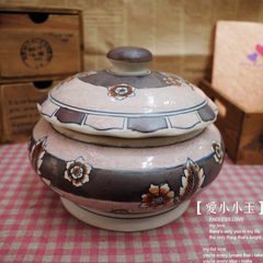 [Japanese] Camellia - jar antique old handicraft decoration ceramic creative Home Furnishing Jewelry Wedding Gift
