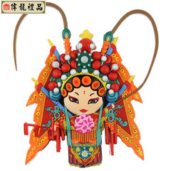 Peking Opera mask, fridge sticker, conference gift, special handicraft, gift with Chinese characteristics, foreigner Zhang