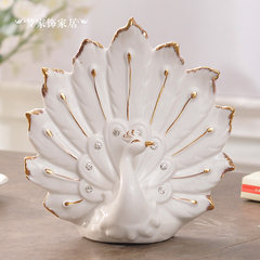 A special offer creative wedding gifts new living room decoration peacock modern minimalist Home Furnishing decorative craft ornaments white