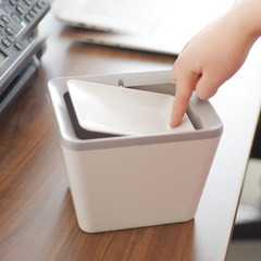 Japanese desktop rocking trash can, multifunctional cover, mini home living room, bedroom, small trash can on the desk