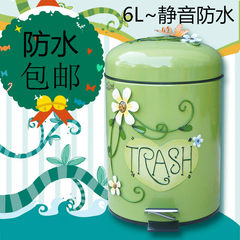 Home style creative trash cans, pedal cartoon, lovely living room, kitchen, bathroom, fashionable European style mail Lemon yellow
