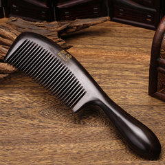 Tree new doll ebony fine tooth thick round handle long thick hair comb comb large household thick round handle better grip Comb with thin teeth and very thick round handle