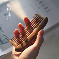 Zhou Guangsheng authentic Green Sandalwood comb hair anti-static hair massage comb custom lettering gift to send his girlfriend Log color