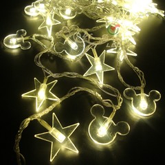 The Christmas lights flash birthday cartoon star children's bedroom bedroom dormitory LED decorative lamp string Color