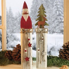 The export of European Christmas Santa Claus Christmas tree ornaments decorations gifts children room window decorations Set two