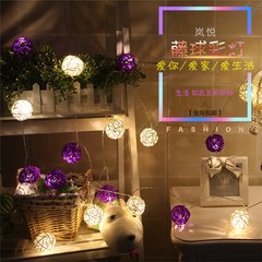 Thailand lights flashing LED lights string Cane Christmas lantern festival dormitory small decorative lamp string 4 meters 20 color lamp battery [model] sepatakraw