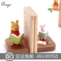Jeancard Wooden Bookends sweet Winnie Vigny Home Furnishing housewarming gift office decoration students Winnie the Pooh Vigny files (SF air mail free)