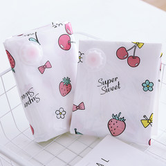 Micro nano life Q lovely cherry series compressed bag thickening storage bag, quilt clothing bag bag vacuum bag Extra large (120*90cm)