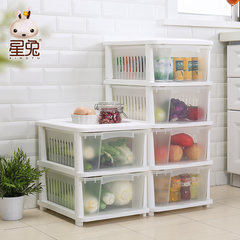 Plastic assembly multilayer drawer type children's toy cabinet, cabinet, vegetable and fruit storage cabinet, transparent kitchen 2 Hollowed out transparent money