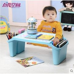 Children's plastic toys and snacks containing table box bed notebook computer desk desk desk for students Pink