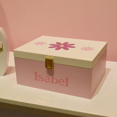 European Princess color flower adornment wooden box clamshell box decor decoration box for children Flower box