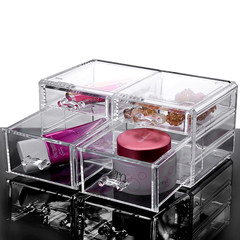 Package transparent plastic skin care product storage box, dresser table top, cosmetic storage box, large four drawer type 240*150*110MM