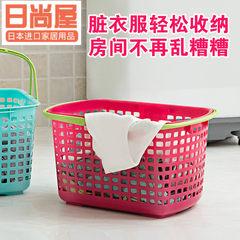 Japanese imports of dirty clothes basket clothes storage basket plastic toys, dirty clothes basket laundry basket size clothes basket Trumpet blue