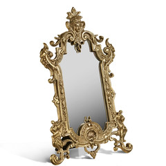 Home Furnishing luxury ornament furnishing metal table mirror European American French dressing mirror decorative mirror 068