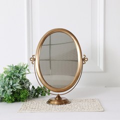 The Nordic minimalist India imported Handmade Brass desktop mirror makeup makeup mirror Taiwan luxury brass ornaments