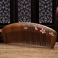 Fragrant hand-painted lacquer jade comb comb comb ebony natural lacquer fade send lettering creative gift Overflowing with fragrance