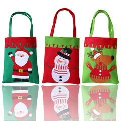Non-woven fabrics, Christmas Eve gifts, apple bags, children's portable candy, elk, snowman gifts, Christmas decorations Felt cloth Christmas tree handbag