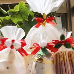 Christmas decorations, silk gifts, gift ribbons, cakes, toast bags, biscuits, candy bags, wire binding 2 Red ribbon ball