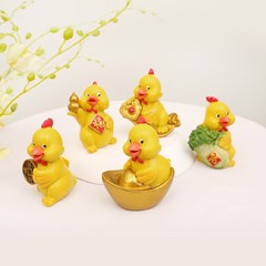 Creative personality lovely new year gift lucky chicken animal new year safe car decoration decoration Lucky