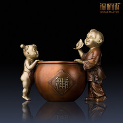 Copper copper master candy dish room decoration creative storage tank containing dried fruit snack gift room accessories Goods in stock
