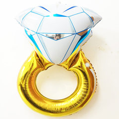 钻戒铝膜气球 求婚 戒指 婚房婚庆布置铝箔气球 浪漫惊喜表白 大号钻戒气球
