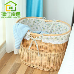 The dirty clothes basket containing rattan basket of dirty clothes basket of dirty clothes storage basket joi Home Furnishing clothes clothing storage basket (handle) log color basket with cartoon lining