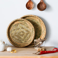 January amagasa green handmade bamboo storage basket fruit candy storage basket basket household dustpan tray trumpet