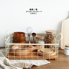 Poly Cute Japanese style home iron storage box, general store basket, iron objects storage basket B size