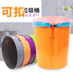 E can clean anti skid trash can, 10L20L creative home living room, bathroom, office, hotel, kitchen bucket Lovely orange -10L