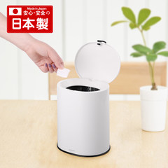 MARNA Japan imports small desktop trash cans, kitchen plastic baskets, living room, bathroom, mini trash can white