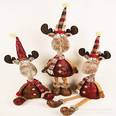 New Santa Claus, elk, 46CM, elk, Christmas dolls, Christmas decorations, dolls Plaid elk