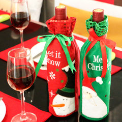 Christmas bottle set, Christmas tree bottle, red wine bottle, champagne set, hotel restaurant, decorative articles Wine set for the elderly