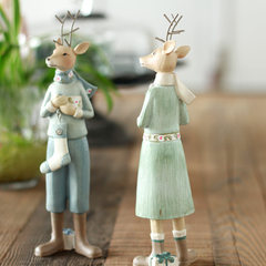 The Home Furnishing new resin crafts creative bookcase decor decoration decoration wedding gift deer wine A (gift box)