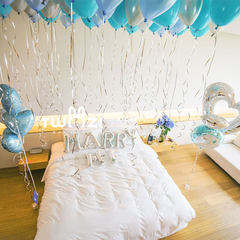 [rabbit balloon] blue wedding package wedding confession wedding wedding room decoration wedding supplies decoration LOVE YOU
