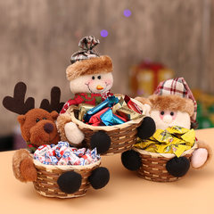 Christmas Candy gift basket basket Apple Christmas gifts decoration decoration supplies desktop manual Christmas snowman in candy basket