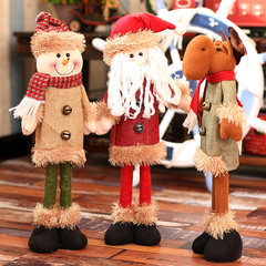 Creative shrinkage cloth doll children Christmas Santa Snowman deer decorative products May Santa