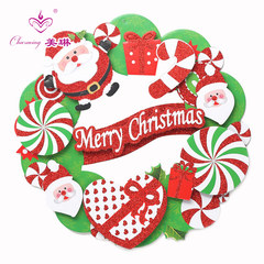 Christmas decorations Christmas paper 3D stereo Garland Hotel layout ornaments store window door hanging door trim Paper Christmas stereo garland No. 3