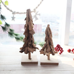 创意木质圣诞树节日装饰礼物摆件店铺酒吧咖啡店铺装饰品包邮 圣诞树小号