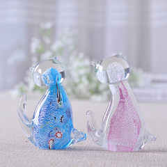 Cute little kitty ornaments crafts decorations simple modern glazed Home Furnishing creative jewelry wedding gift Cute cat