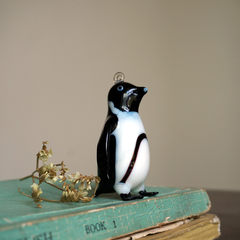 Glazed glass handicraft animal Home Furnishing small pendant ornaments creative gift gift small penguin Nordic style