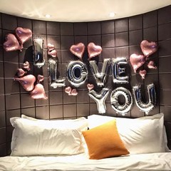 Birthday balloon letter party proposing marriage confession decoration decoration wedding wedding wedding room arrangement package I love your love set