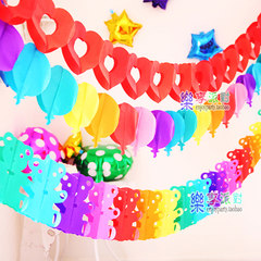 Colorful paper drawing a bouquet Children's Day birthday party to celebrate the wedding wedding room decoration supplies love