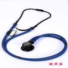 Multi functional doctor stethoscope, double face and double tube professional stethoscope, all black lengthened pen pen