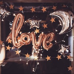 Tanabata Valentine's day letter LOVE aluminum film balloon wedding wedding house proposal birthday party decoration layout supplies The world of love