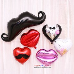 New love, beard, heart, heart dress, wedding film, balloon proposal, marriage, wedding room, wedding arrangement Red lips