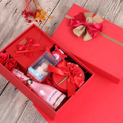 中国风婚礼喜糖回礼中式结婚庆喜糖盒含糖生日伴娘乔迁伴手礼礼盒 6颗费列罗（送手提袋） 红色