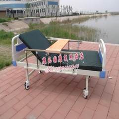 ABS home nursing bed, paralysis patient medical bed, manual double bed with mattress multifunctional nursing bed